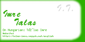 imre talas business card